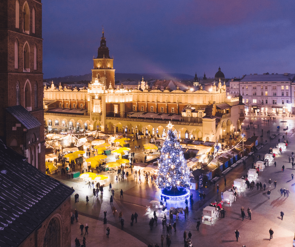 Krakow during winter